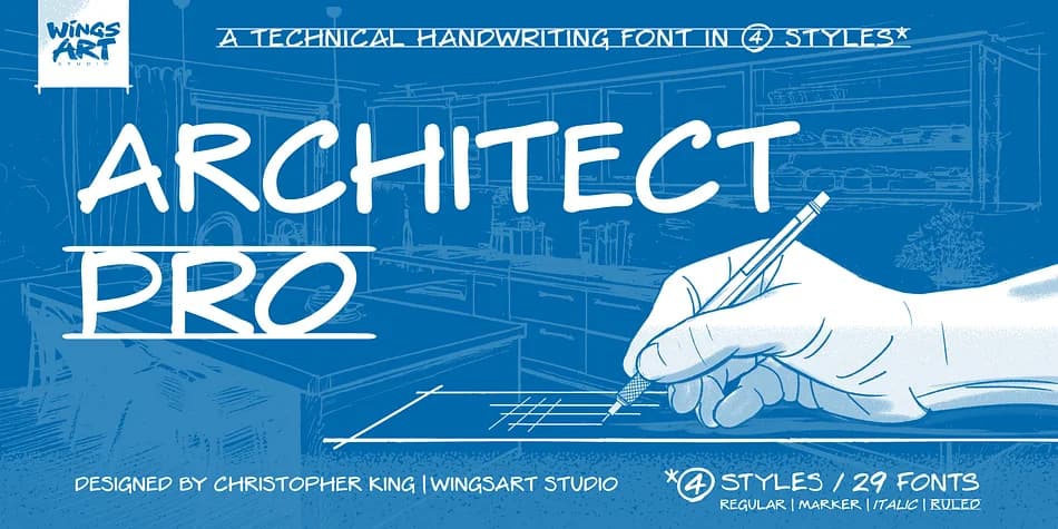 Architect Pro by Wingsart Studio — Display Font