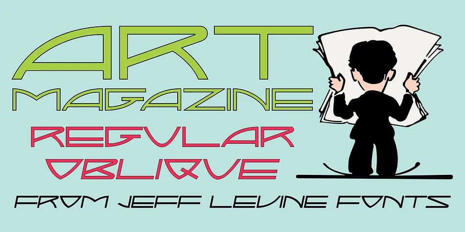 ART MAGAZINE JNL by Jeff Levine Fonts — Decorative Font