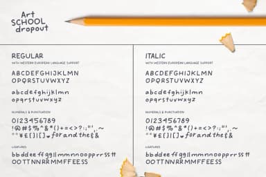 ART SCHOOL DROPOUT by MakeMediaCo. — Decorative Font — thumbnail 8