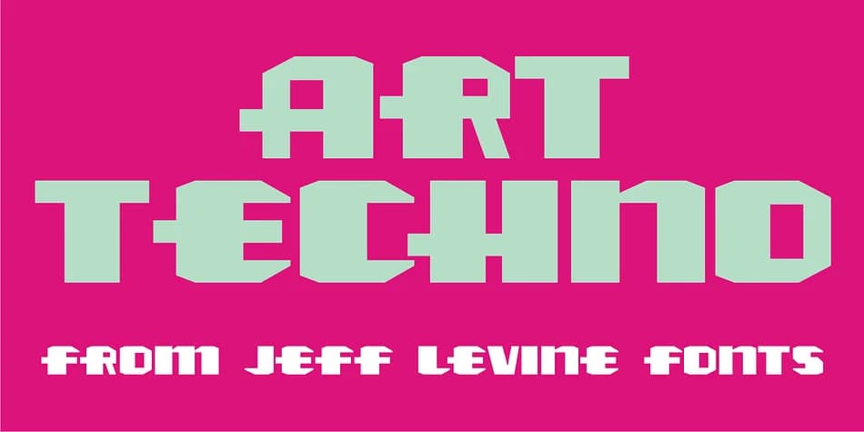 ART TECHNO JNL by Jeff Levine Fonts — Decorative Font