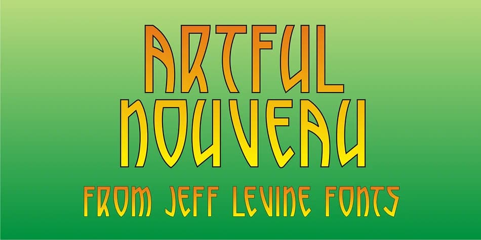 ARTFUL NOUVEAU JNL by Jeff Levine Fonts — Decorative Font