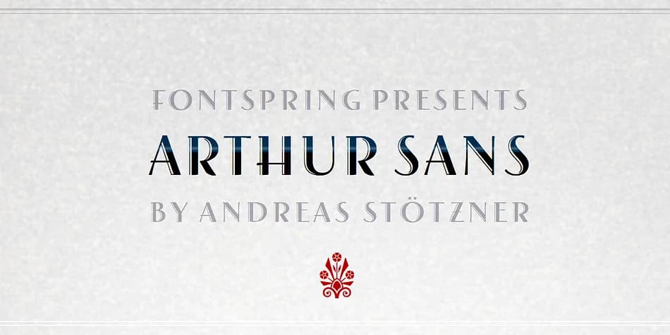 Arthur Sans by Andreas Stötzner — Decorative Font — preview 1