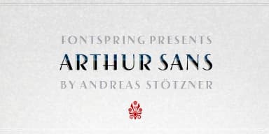 Arthur Sans by Andreas Stötzner — Decorative Font — thumbnail 1