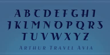 Arthur Travel by Andreas Stötzner — Decorative Font — thumbnail 3