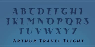 Arthur Travel by Andreas Stötzner — Decorative Font — thumbnail 5