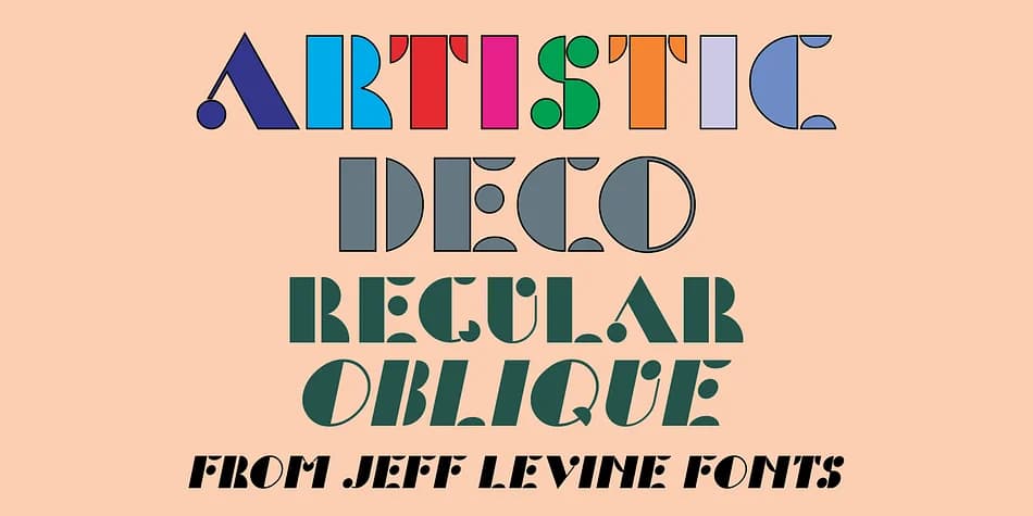 Artistic Deco JNL by Jeff Levine Fonts — Decorative Font