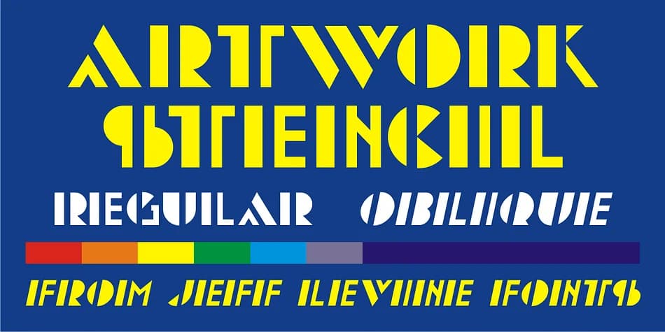 ARTWORK STENCIL JNL by Jeff Levine Fonts — Decorative Font