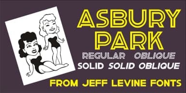 ASBURY PARK JNL by Jeff Levine Fonts — Decorative Font — thumbnail 1