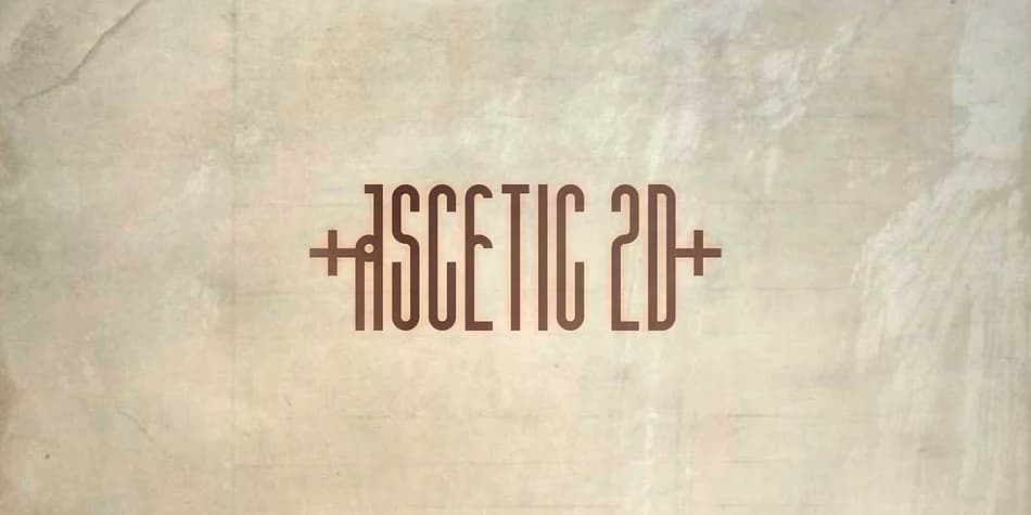 ASCETIC 2D by 2D Typo — Display Font