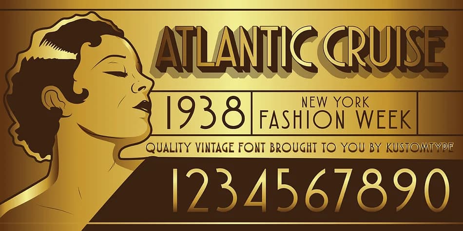 Atlantic Cruise by Kustomtype — Decorative Font — preview 1
