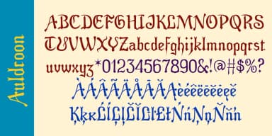 Auldroon Super Family by Ingrimayne Type — Blackletter Font — thumbnail 3