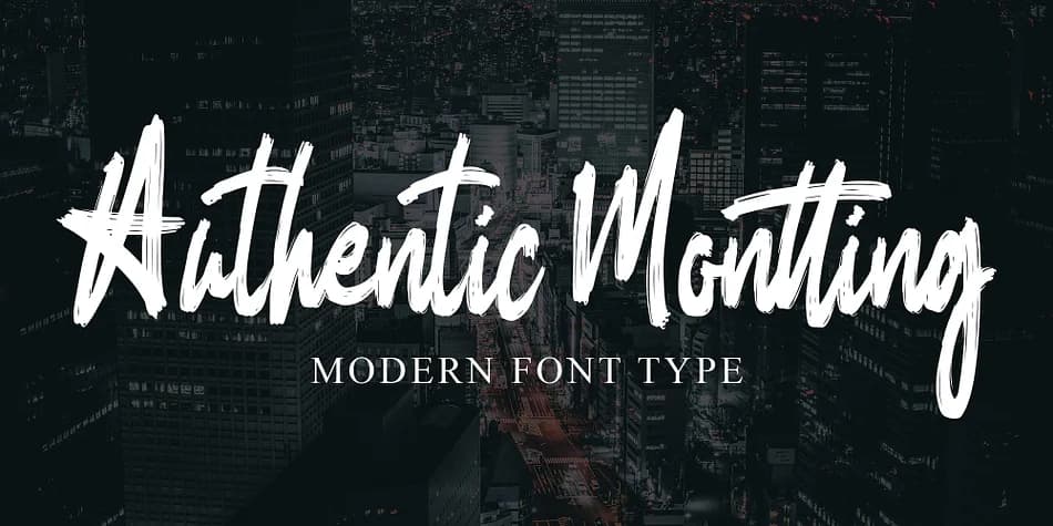 Authentic Montting by Ayska — Script Handwritten Font