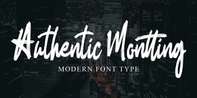 Authentic Montting by Ayska — Script Handwritten Font