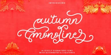 Autumn Monoline by Gatype — Script Handwritten Font — thumbnail 1