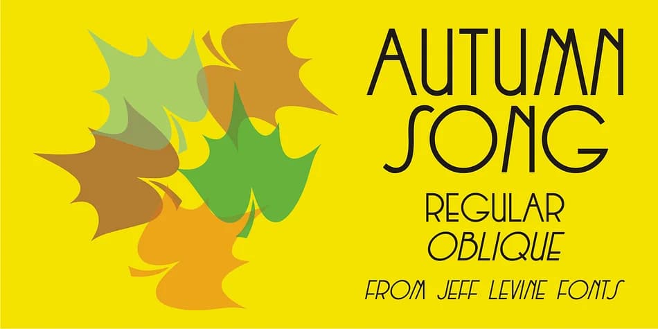 AUTUMN SONG JNL by Jeff Levine Fonts — Decorative Font