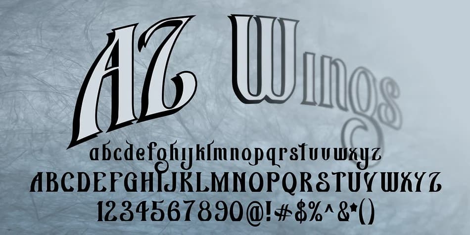 AZ Wings by Artist of Design — Decorative Font