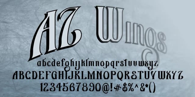 AZ Wings by Artist of Design — Decorative Font