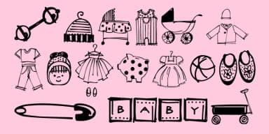 Baby Doodles by Outside the Line — Dingbats Font — thumbnail 2