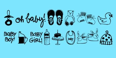 Baby Doodles by Outside the Line — Dingbats Font — thumbnail 3