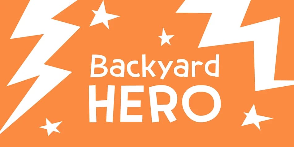 Backyard Hero by Hanoded — Decorative Font