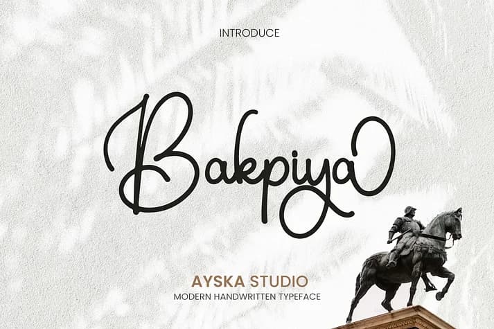 Bakpiya by Ayska — Script Handwritten Font