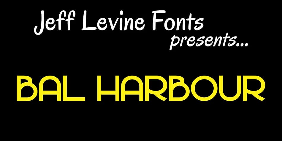 BAL HARBOUR JNL by Jeff Levine Fonts — Decorative Font