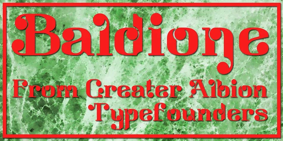 Baldione by Greater Albion Typefounders — Decorative Font