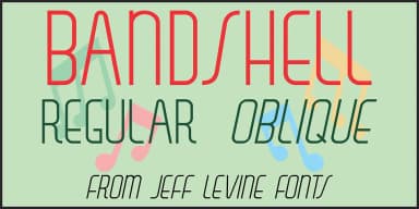 BANDSHELL JNL by Jeff Levine Fonts — Decorative Font — thumbnail 1