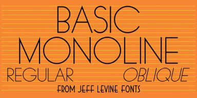 BASIC MONOLINE JNL by Jeff Levine Fonts — Decorative Font — thumbnail 1