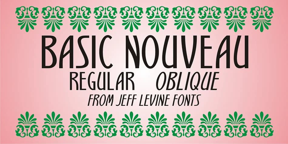 BASIC NOUVEAU JNL by Jeff Levine Fonts — Decorative Font