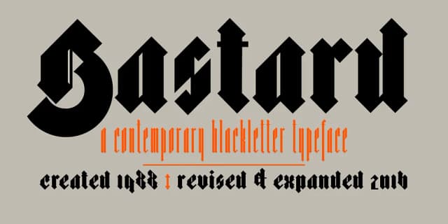 Bastard by Barnbrook Fonts — Blackletter Font