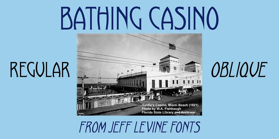 Bathing Casino by Jeff Levine Fonts — Decorative Font