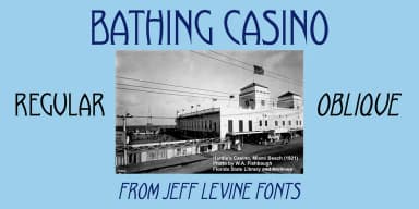 Bathing Casino by Jeff Levine Fonts — Decorative Font — thumbnail 1
