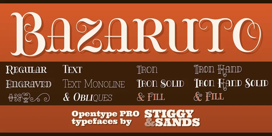 Bazaruto by Stiggy & Sands — Decorative Font