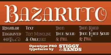 Bazaruto by Stiggy & Sands — Decorative Font — thumbnail 1