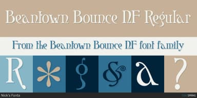 Beantown Bounce NF by Nick's Fonts — Decorative Font — thumbnail 1