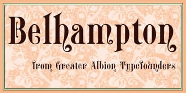 Belhampton by Greater Albion Typefounders — Decorative Font — thumbnail 1