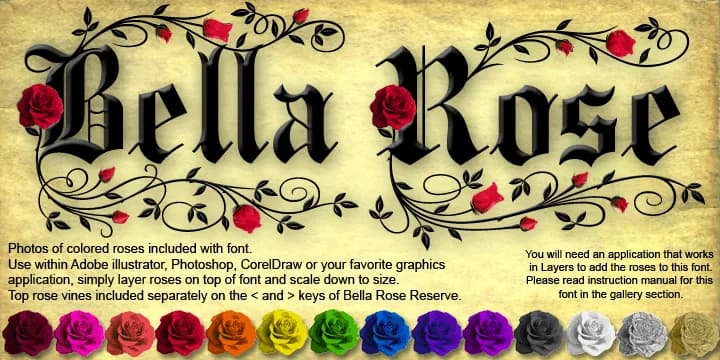 Bella Rose by FontMesa — Blackletter Font