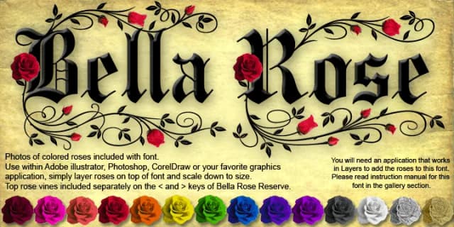 Bella Rose by FontMesa — Blackletter Font