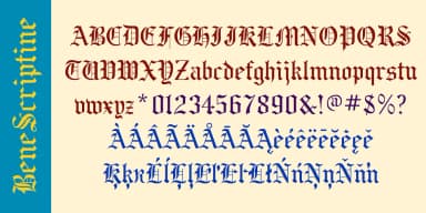 BeneScriptine by Ingrimayne Type — Blackletter Font — thumbnail 4
