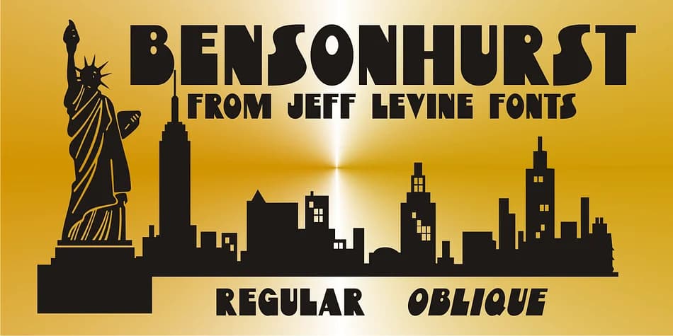 BENSONHURST JNL by Jeff Levine Fonts — Decorative Font
