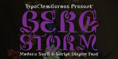 Bergstorm by TypeClassHeroes — Decorative Font — thumbnail 1