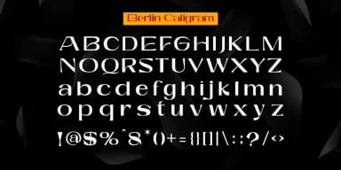 Berlin Caligram by Genesislab — Decorative Font — thumbnail 9