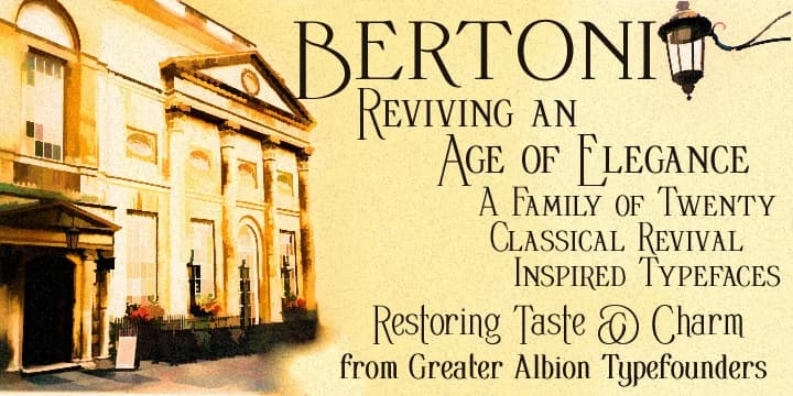 Bertoni by Greater Albion Typefounders — Decorative Font