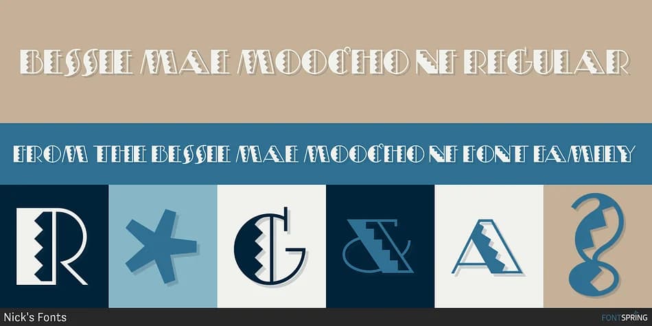 BESSIE MAE MOOCHO NF by Nick's Fonts — Decorative Font