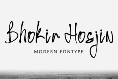 Bhokir Hosjin by Ayska — Script Handwritten Font — thumbnail 1