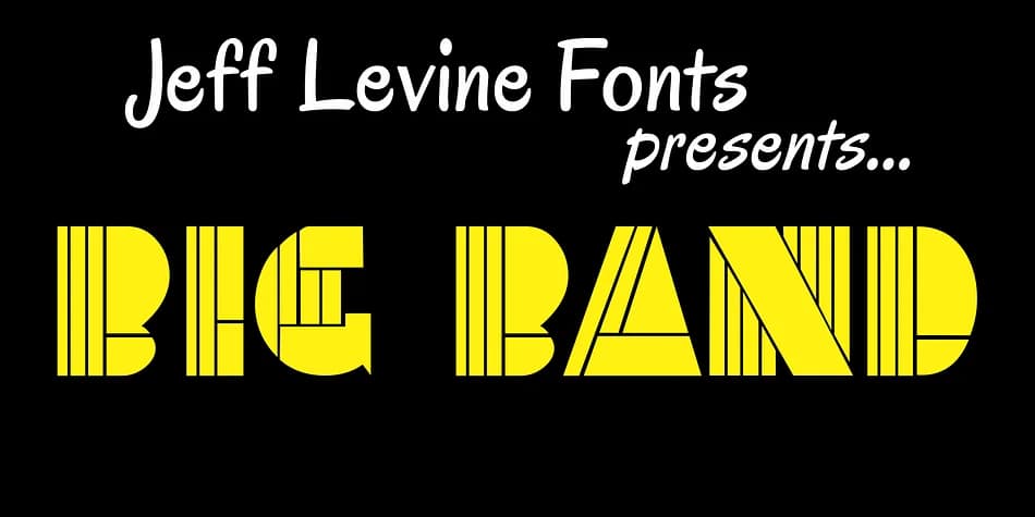 BIG BAND JNL by Jeff Levine Fonts — Decorative Font