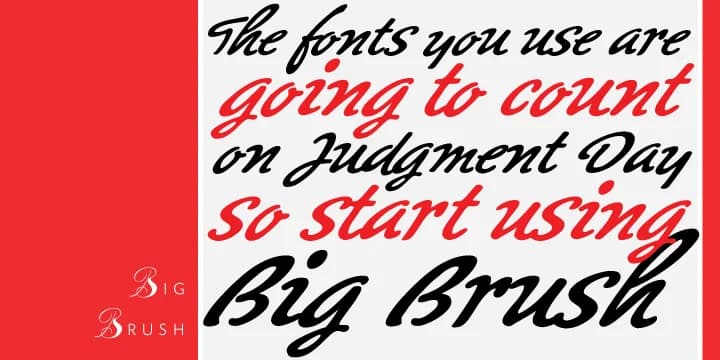 Big Brush by Canada Type — Script Handwritten Font