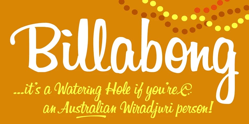 Billabong by Type Associates — Script Handwritten Font