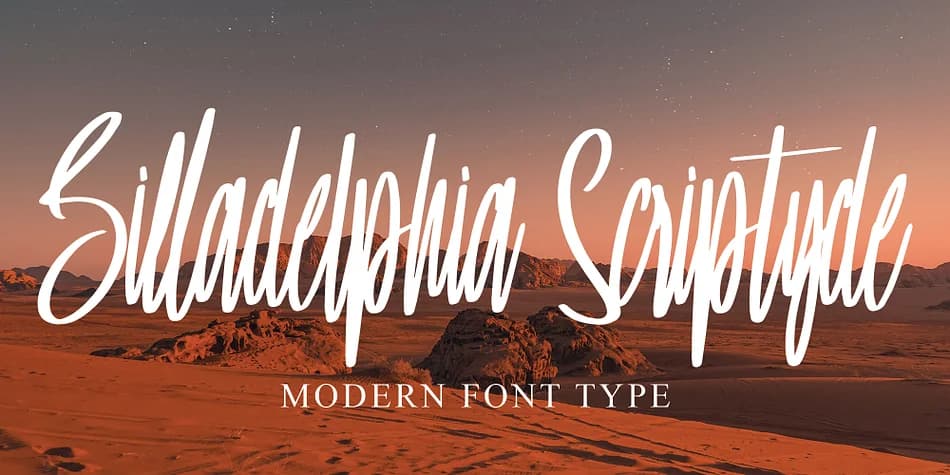 Billadelphia Scriptyde by Ayska — Script Handwritten Font